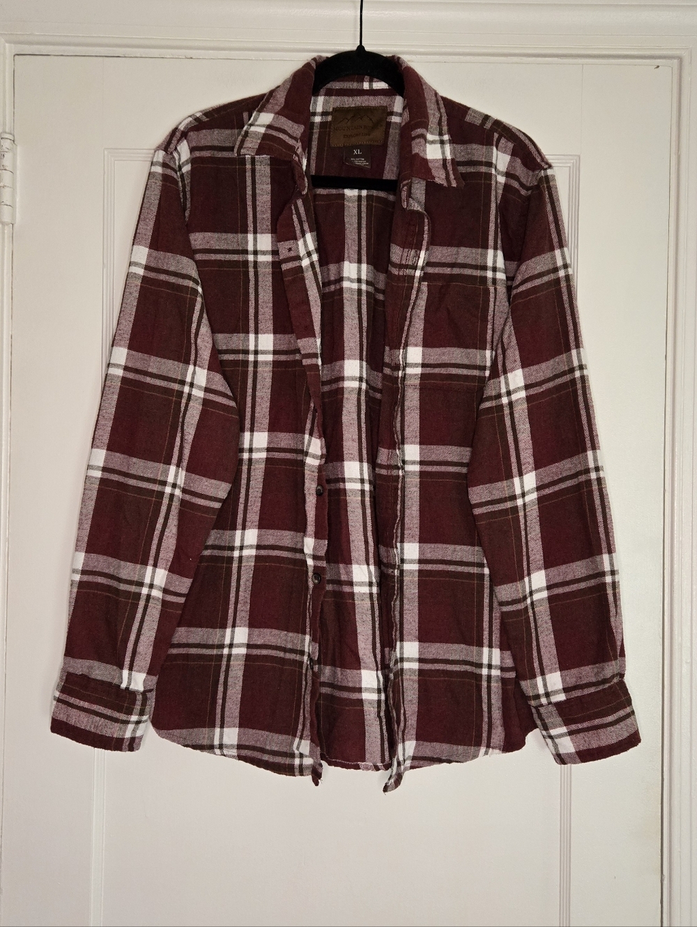 Mountain Ridge Flannel Shirt - Men's X-Large - Red & White